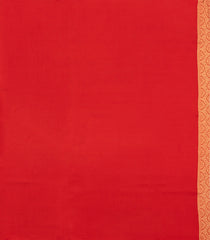 Red & Orange Woven Blended Viscose Saree With Stripes & Elephant Buttas-BL4987