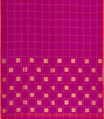 Magenta Woven Kota Silk Saree With Zari Checks-KO1057