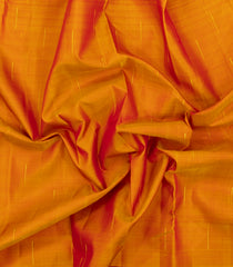 Mustard Handloom Korvai Kanchipuram Silk Saree With Buttas-KA16045