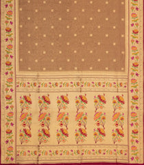 Magenta Woven Dupion Silk Saree With Buttas & Meena Borders-DS0587