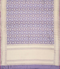 Lilac Handloom Organza Satin Soft Silk Saree With Floral Vine Motifs-SO4075