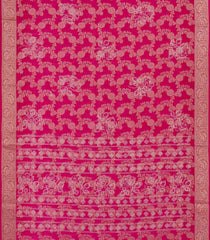 Pink Printed Synthetics Dola Silk Saree With Floral Zari Motifs-BL5254