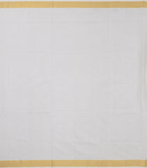 Off White Handloom Kerala Cotton Saree With Floral Buttas-KEC1043