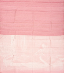 Dusty Pink Handloom Kanchipuram Silk Saree With Abstract Stripes