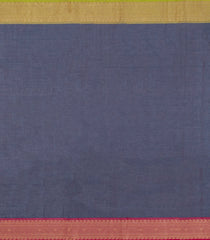 Dark Grey Woven Chettinad Cotton Saree With Buttas-CN1874