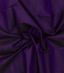 Purple Handloom Silk Cotton Saree With Zari Stripes & Contrast Border-SC4752