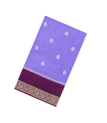 Lavender Woven Blended Viscose Saree With Zari Buttas-BL5630