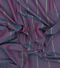 Dark Grey Handloom Bengal Cotton Saree With Stripes-BG2003