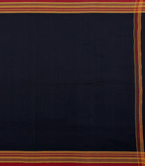 Black Handloom Chanderi Cotton Saree With Bhujodi Pallu-CC1362