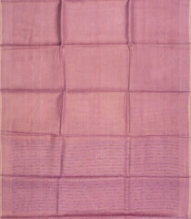 Dusty Pink Woven Tussar Tissue Silk Saree With Checks-TU3445