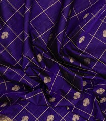 Violet Handloom Kanchi Cotton Saree With Silk Border-KC1806