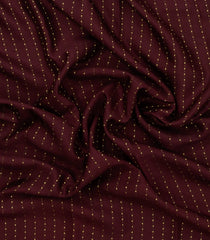 Dark Maroon Woven Mysore Silk Saree With Zari Motifs-MS3657