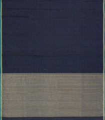 Midnight Blue Handloom Maheswari Silk Cotton Saree With Zari Checks-SC4179