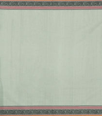 Shadow Green Handloom Village Cotton Saree With Checks & Buttas-VC1631