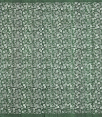 Green Printed Synthetic Tussar Silk Saree With Zari Checks & Motifs-SY0379