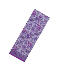 Lilac Printed Crepe Silk Saree With Floral Motifs-PS0887