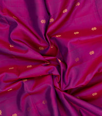 Magenta Handloom Linen Saree With Sparrow Buttas-LI0793