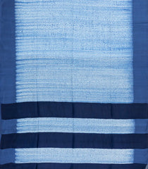 Light Blue Handloom Bengal Cotton Saree With Abstract Motifs-BGG1954