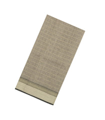 Grey Handloom Maheswari Silk Cotton Saree With Checks & Zari Border-SC4841