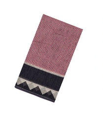 Crimson Printed Synthetic Linen Saree With Temple Border-SY0476