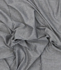 Grey Woven Bengal Cotton Saree With Contrast Border-BG1864