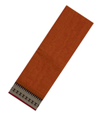 Orange Woven Chirala Cotton Saree With Contrast Border-CR1411