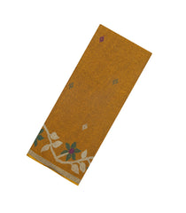 Mustard Printed Blended Erode Cotton Saree With Zari Border-SY0457