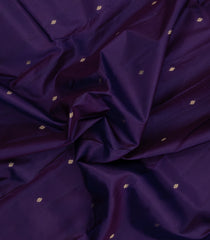 Dark Purple Woven Pure Silk Saree With Buttas & Contrast Border-KA15528