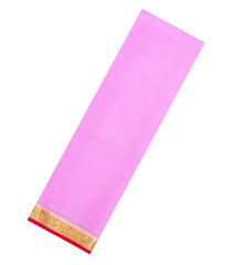 Baby Pink Woven Mysore Silk Saree With Contrast Zari Border-MS3819