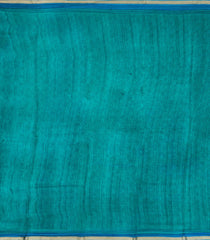 Dark Blue Woven Pure Silk Saree With Printed Floral Motifs-PS0668