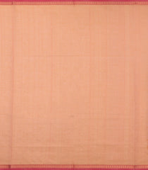 Peach Handloom Silk Cotton Saree With Buttas & Contrast Border-SC4023