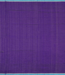 Dark Blue Handloom Silk Cotton Saree With Zari Checks & Buttas-SC4574