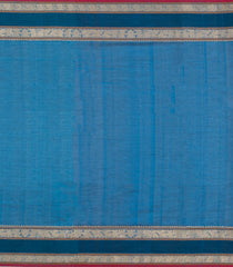 Cyan Handloom Silk Cotton Saree With Checks-SC4272