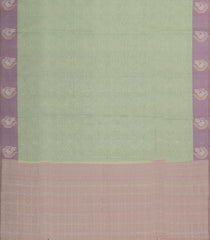 Cardamom Green Woven Blended Tussar Saree With Printed Floral Motifs-BL4878