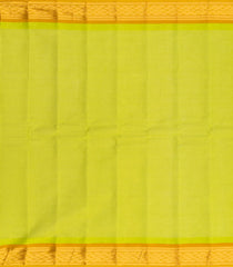 Neon Green Handloom Gadwal Cotton Saree With Checks & Contrast Border-GA0254