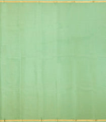 Mint Green Woven Mysore Silk Saree With Floral Piping Border-MS3776