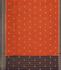 Red Woven Blended Viscose Saree With Zari Checks & Buttas -BL5581