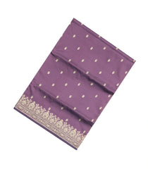 Lilac Woven Banarasi Silk Saree With Floral Motifs-BE1609