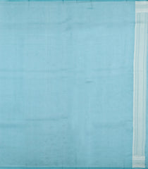Turquoise Woven Pure Organza Silk Saree With Floral Zari Motifs-KS1113