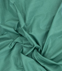 Aquamarine Handloom Gadwal Cotton Saree With Checks & Contrast Border-GA0346