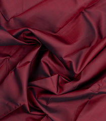 Maroon Handloom Korvai Kanchipuram Silk Saree With Thread Work Border-KA15703