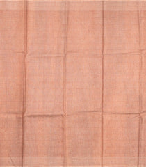 Peach Woven Tussar Tissue Silk Saree With Checks-TU3448