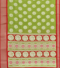 Green Printed Synthetic Dola Silk Saree With Zari Border-BL5039