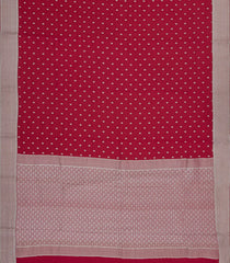 Crimson Woven Mysore Silk Saree With Floral Motifs-MS3402