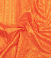 Orange Handloom Korvai Silk Pavadai & Purple Blouse-PM2079