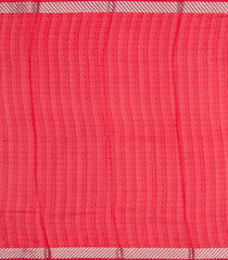 Red Woven Organza Silk Saree With Printed Floral Motifs-PS0553