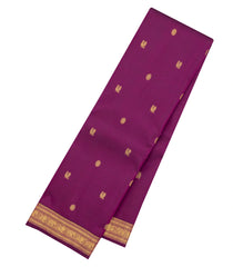 Magenta Handloom Kanchipuram Silk Saree With Zari Buttas-KA15250