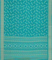 Cyan Printed Art Dola Silk Saree With Zari Border-BL5737