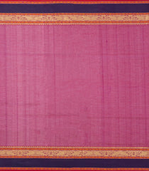 Hot Pink Handloom Silk Cotton Saree With Buttas & Contrast Border-SC4027