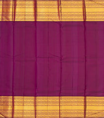 Yellow Handloom Korvai Kanchipuram Silk Saree With Buttas & Magenta Border-KA12995